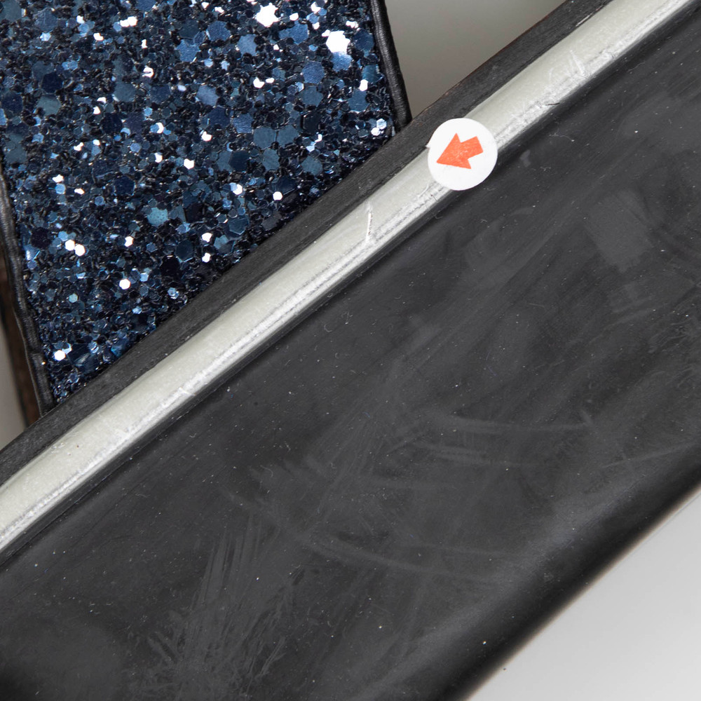 Marni Navy Glitter Platform Sandals