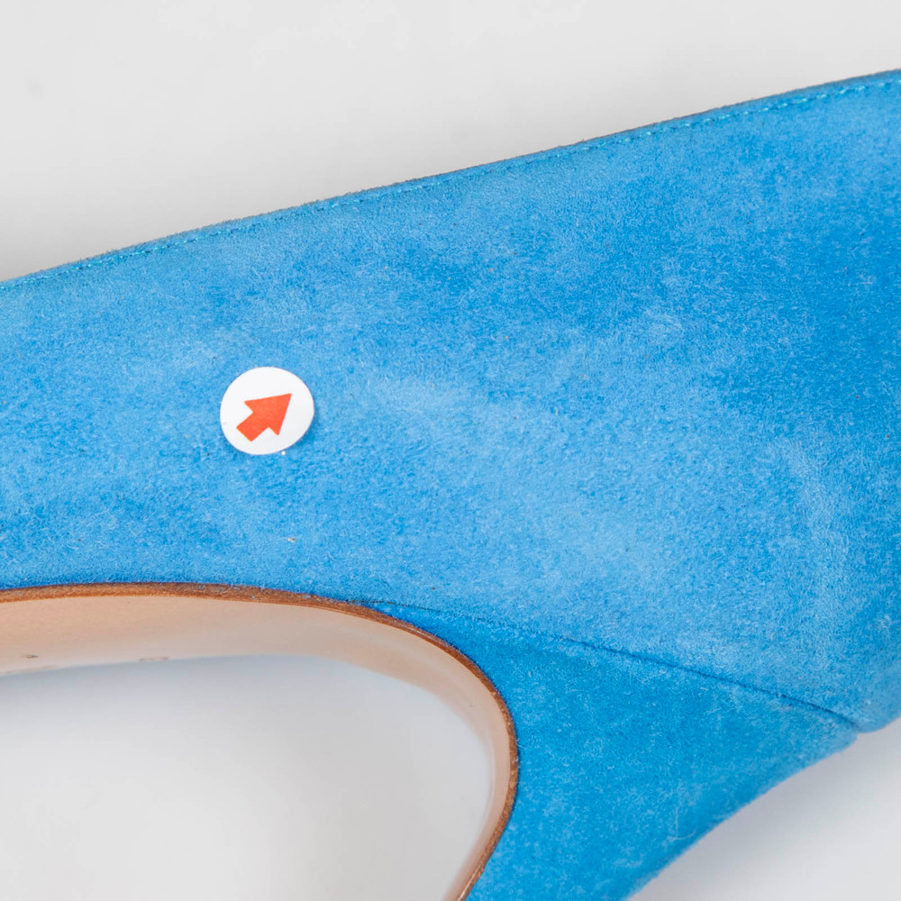 Gianvito Rossi Blue Suede Pointed Pumps