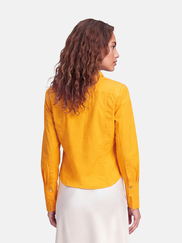 Dries Van Noten Orange Button Up Shirt