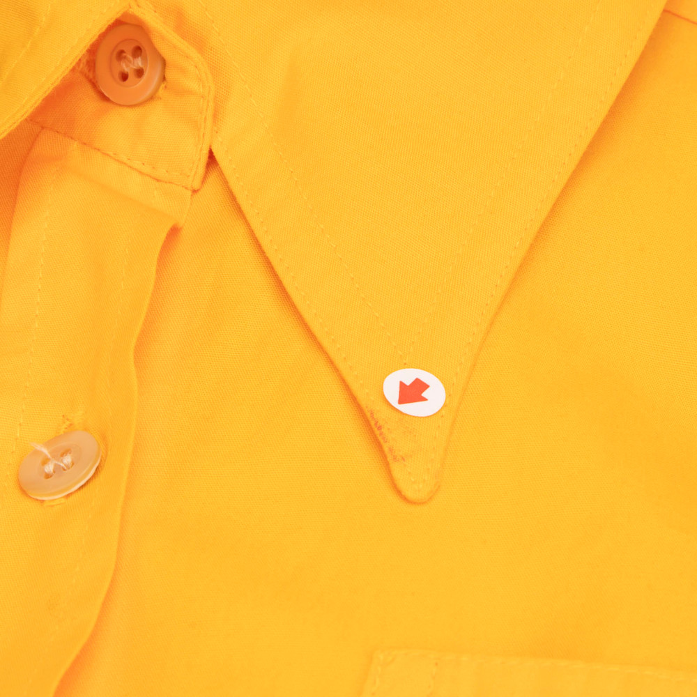 Dries Van Noten Orange Button Up Shirt