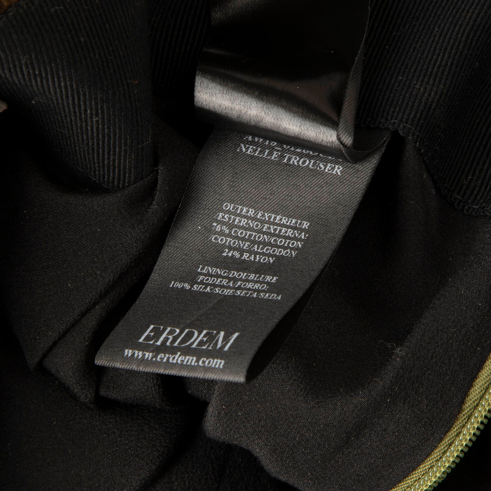 Erdem Green Corduroy Nelle Trousers