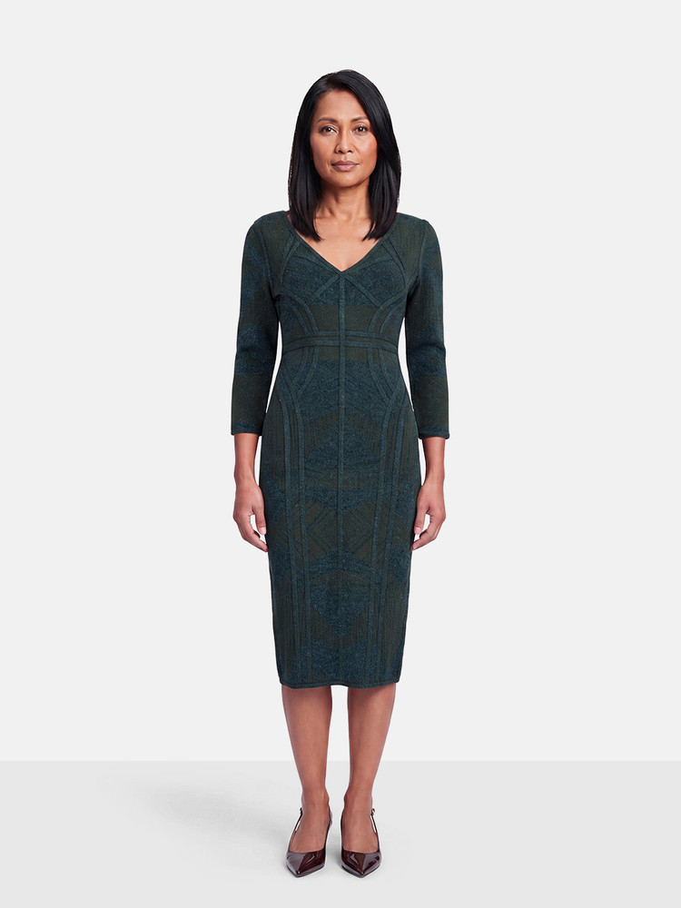 Herve Leger Metallic Knit Bodycon Dress