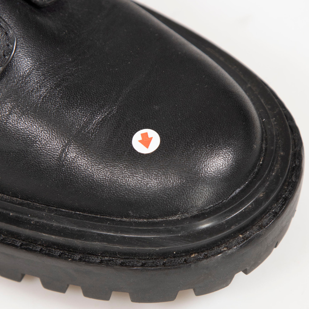 Tory Burch Black Leather Combat Boots
