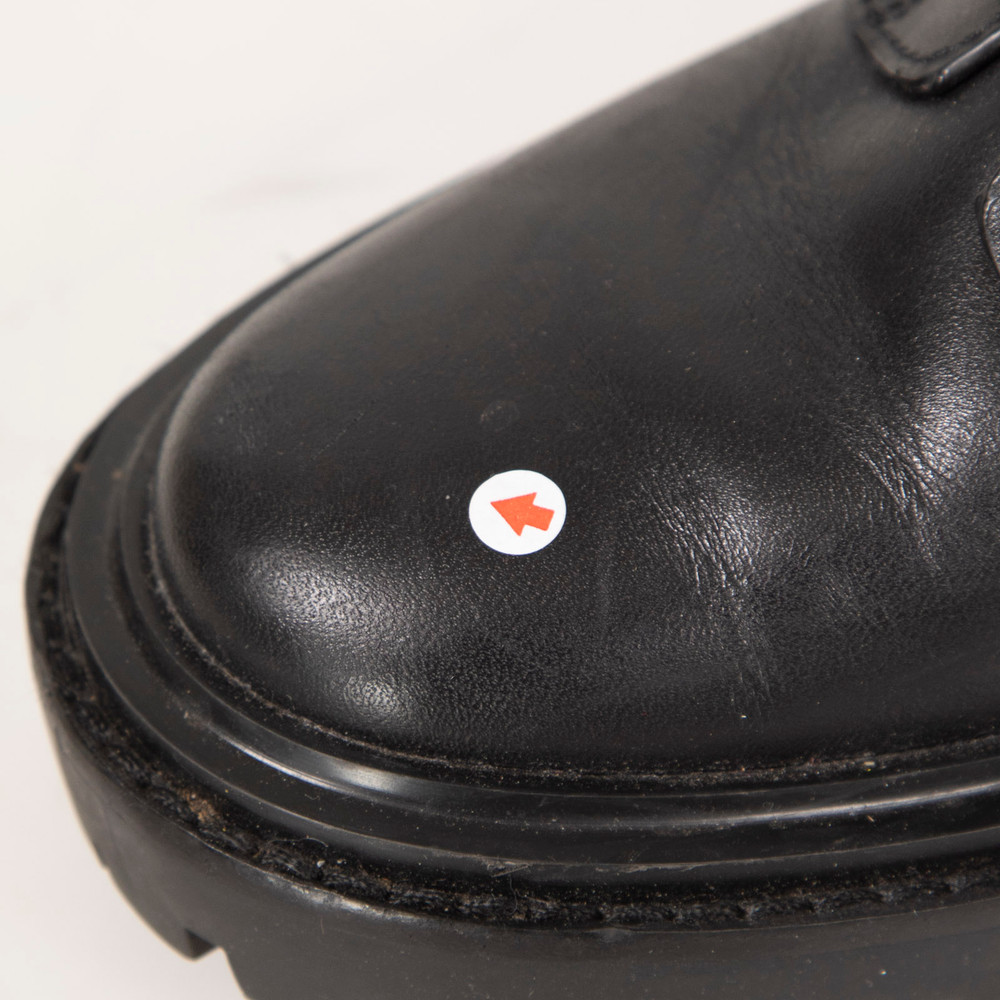 Tory Burch Black Leather Combat Boots