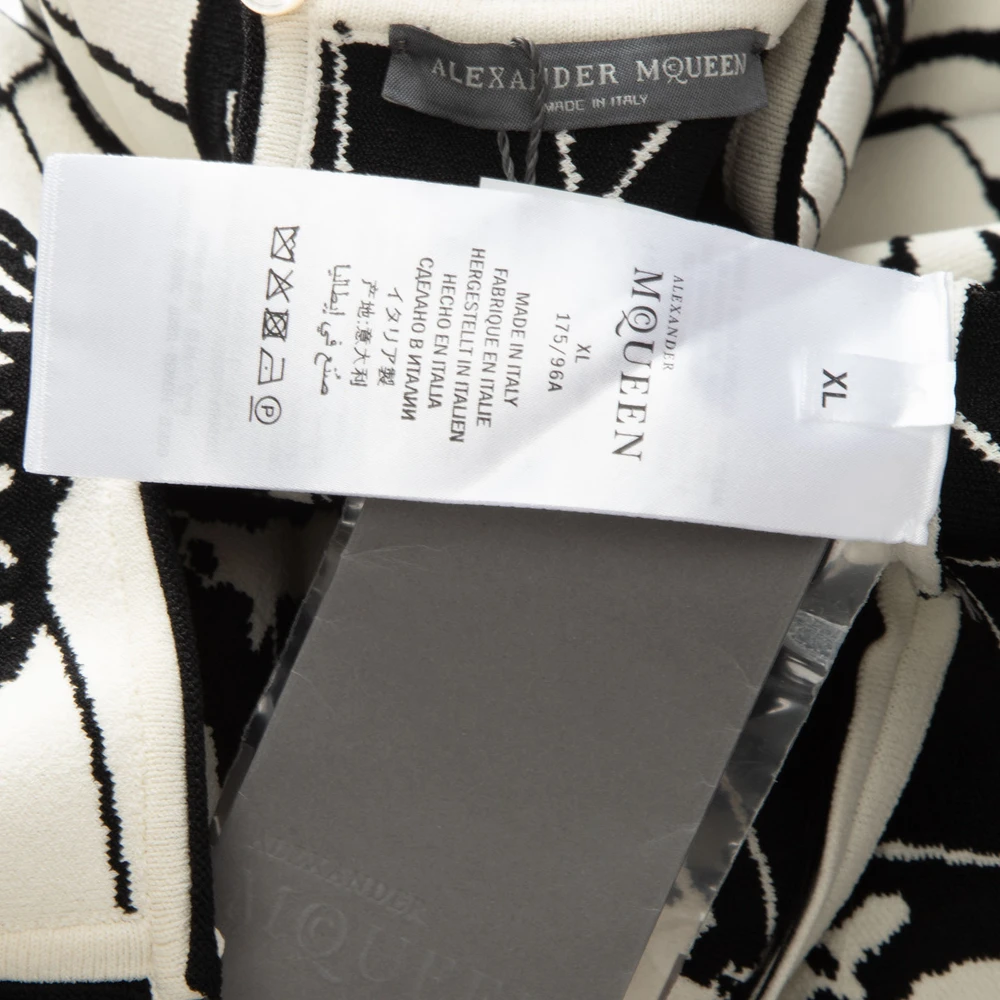 Alexander McQueen Black & White Knit Seashell Dress