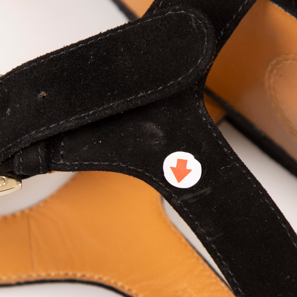 Chloé Black Suede Heeled Sandals