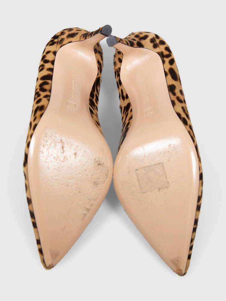 Gianvito Rossi Brown Leopard Ponyhair Pumps