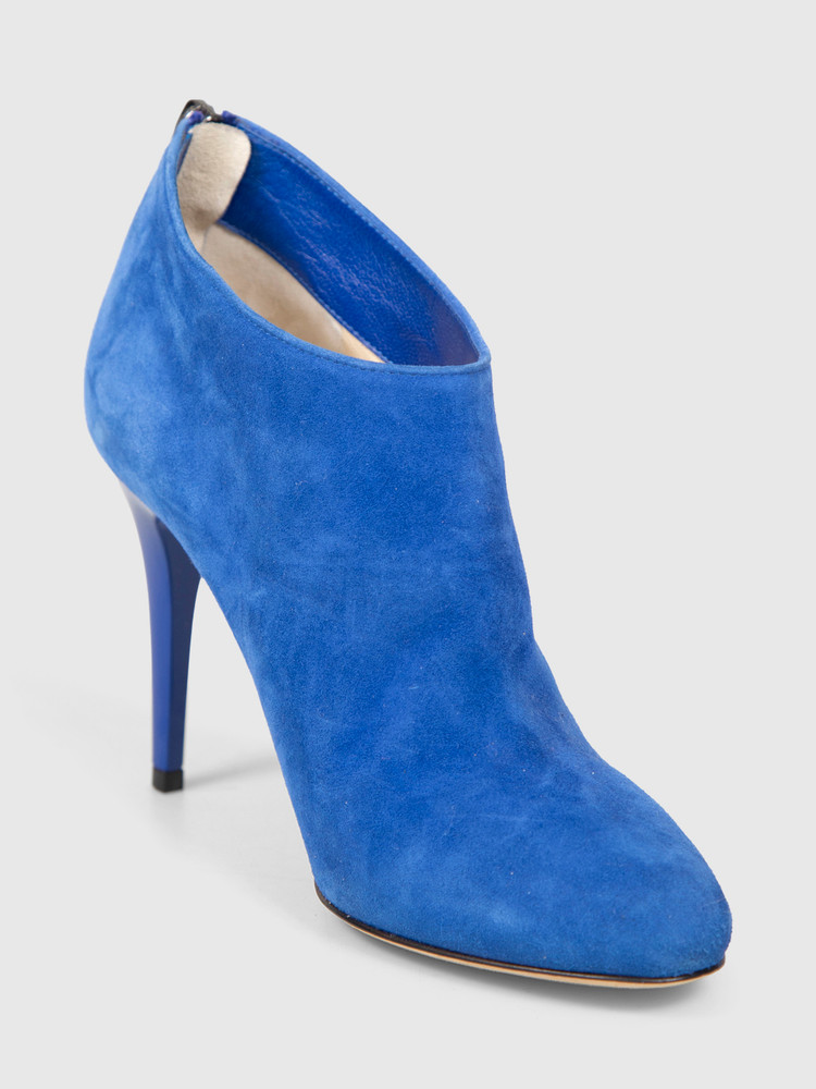 Jimmy Choo Blue Suede Ankle Boots