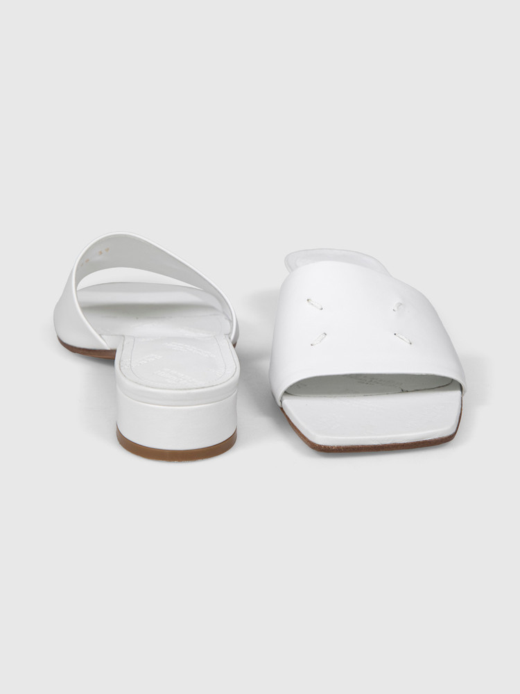 Maison Margiela White Leather 4-Stitching Sandals