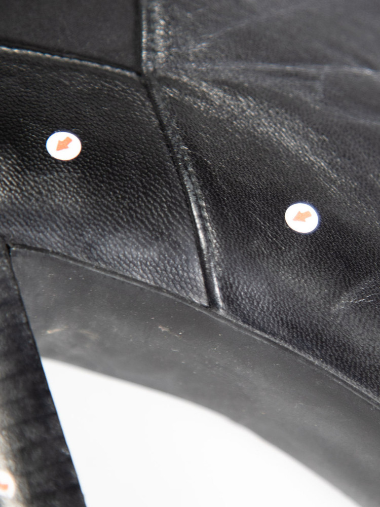 Stuart Weitzman Black Leather & Stretch Heeled Boots