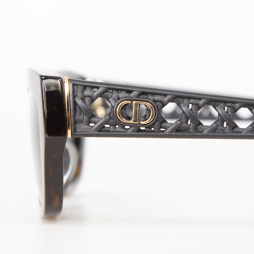 Dior Tortoiseshell Cannage Arms Sunglasses