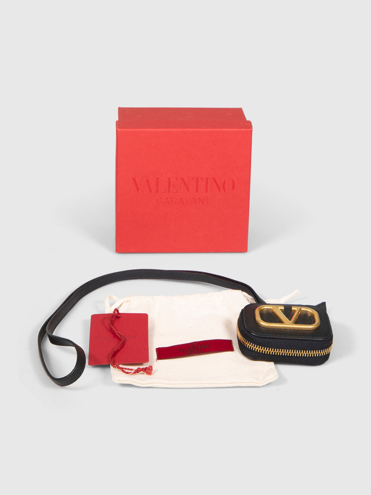 Valentino Garavani Black Leather AirPod Pro Case