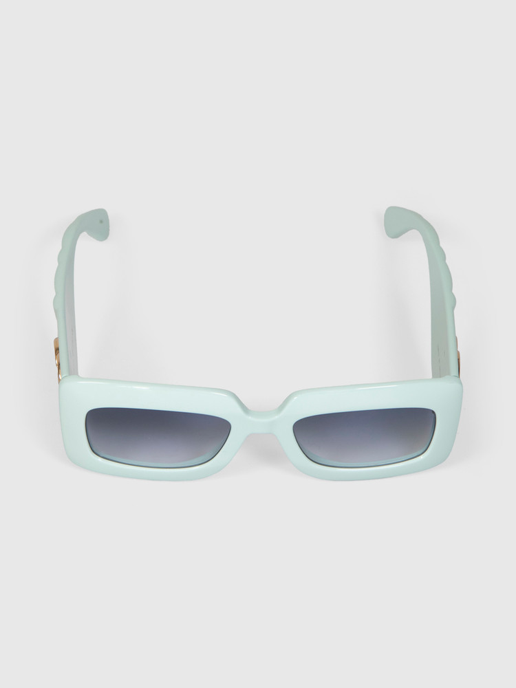 Gucci Blue Rectangle Oversize Sunglasses