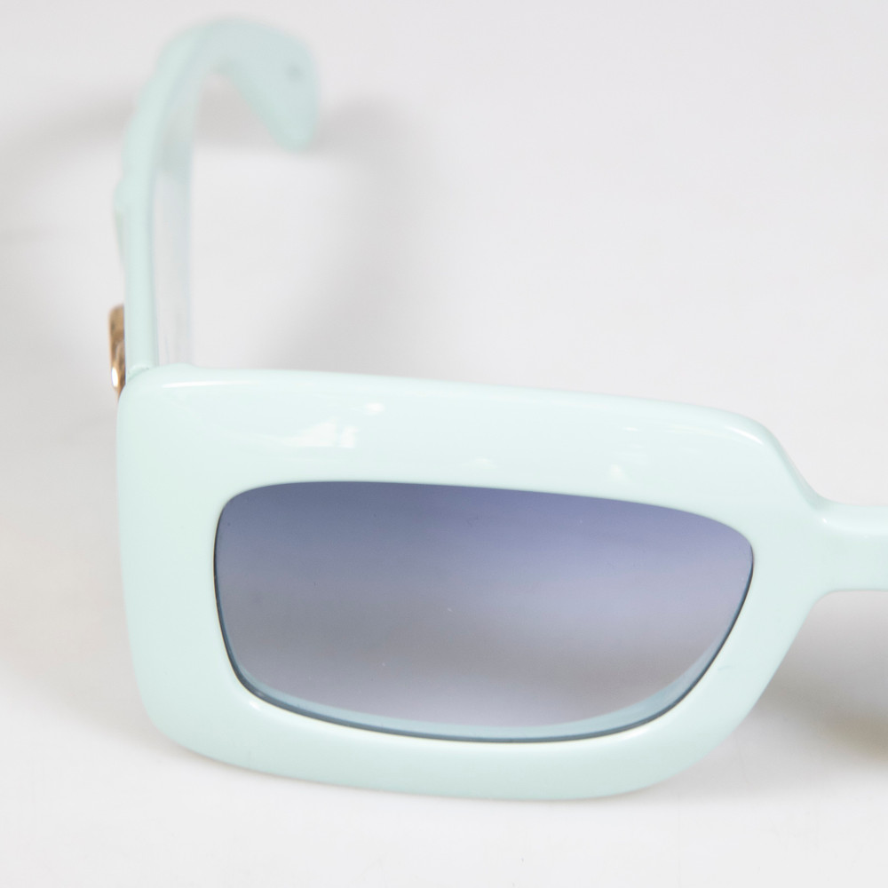 Gucci Blue Rectangle Oversize Sunglasses