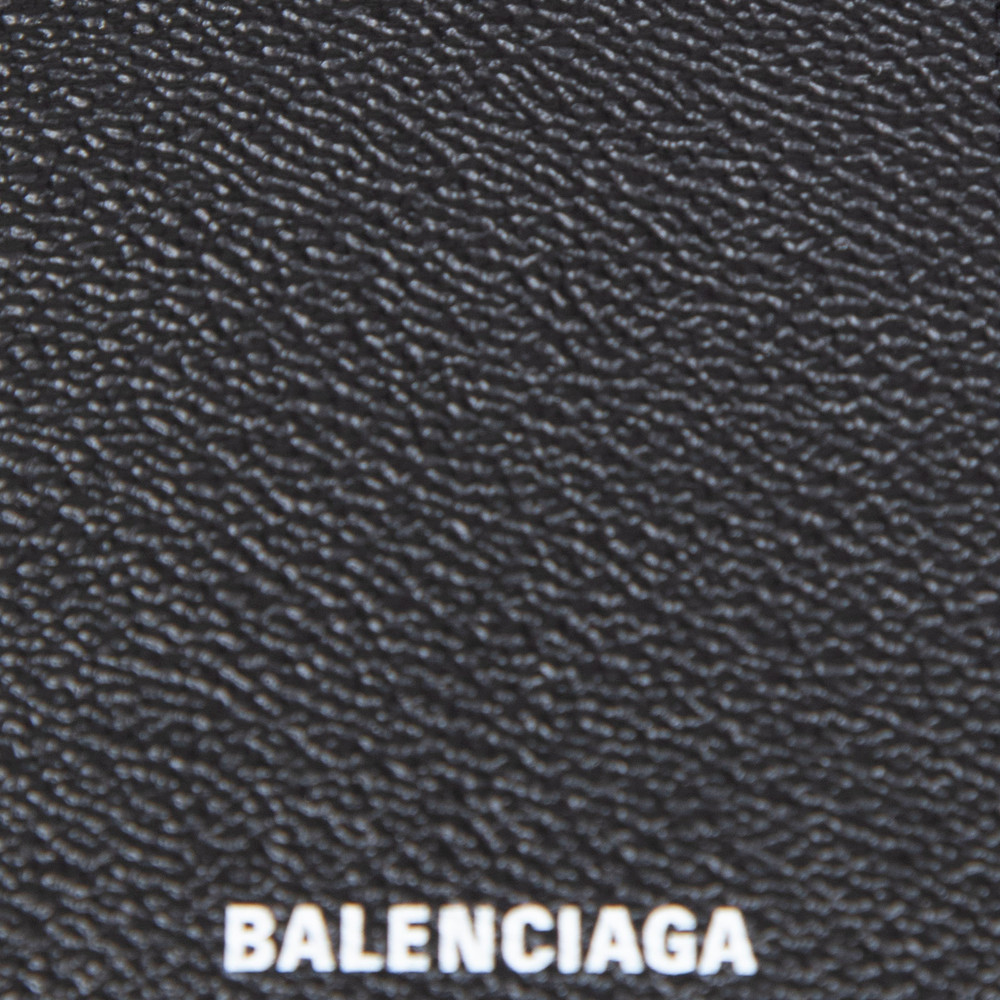 Balenciaga Black Leather Logo Card Holder
