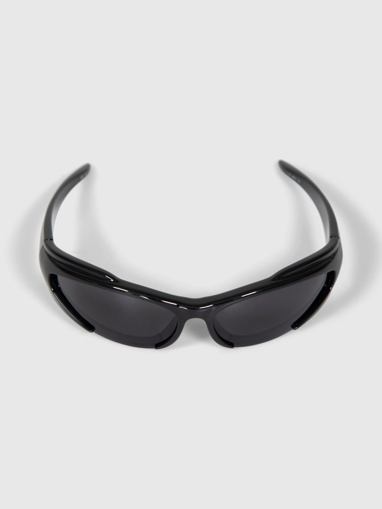 Balenciaga Black Wrap Around Sunglasses