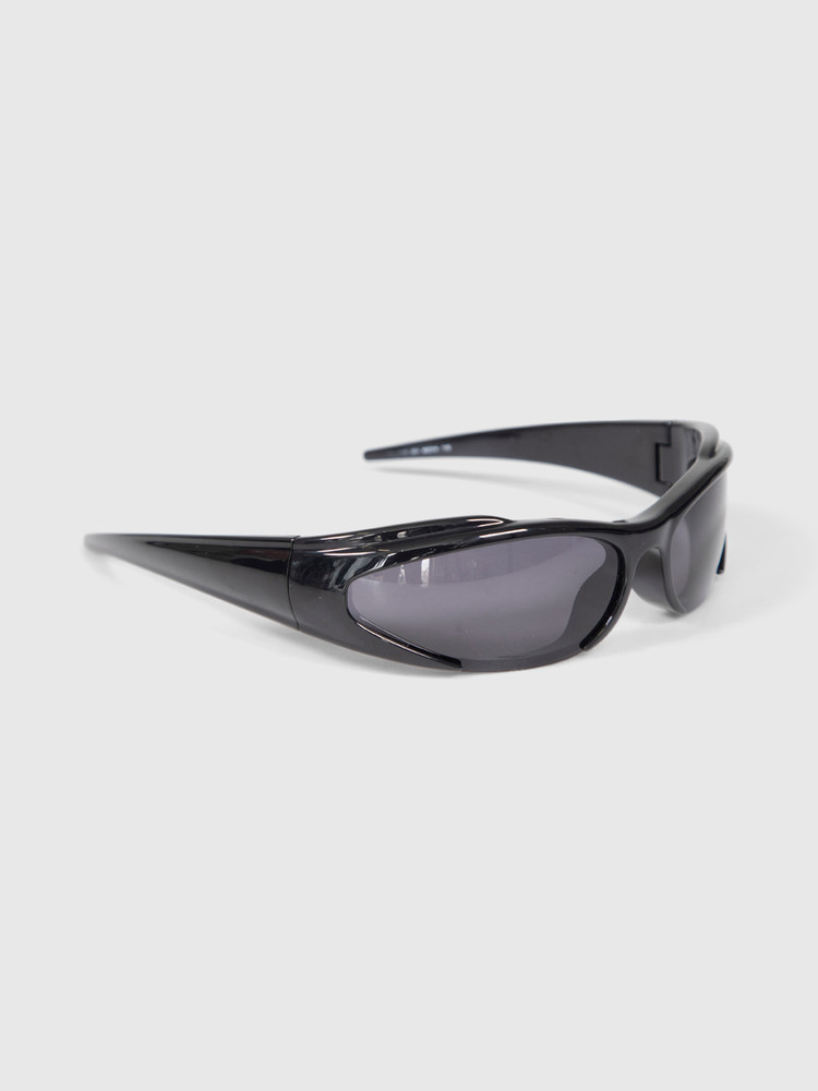Balenciaga Black Wrap Around Sunglasses