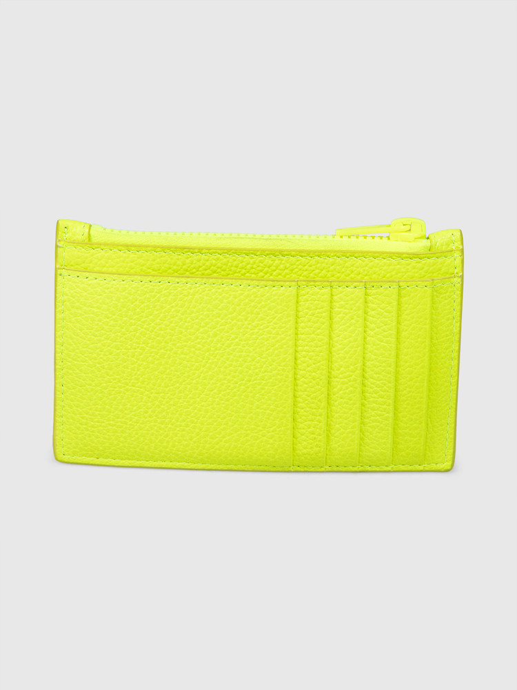 Balenciaga Yellow Leather Car Long Card Holder