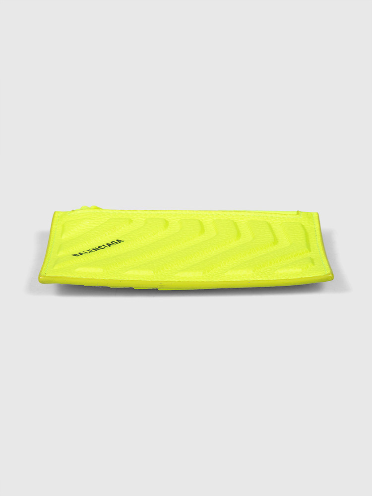 Balenciaga Yellow Leather Car Long Card Holder