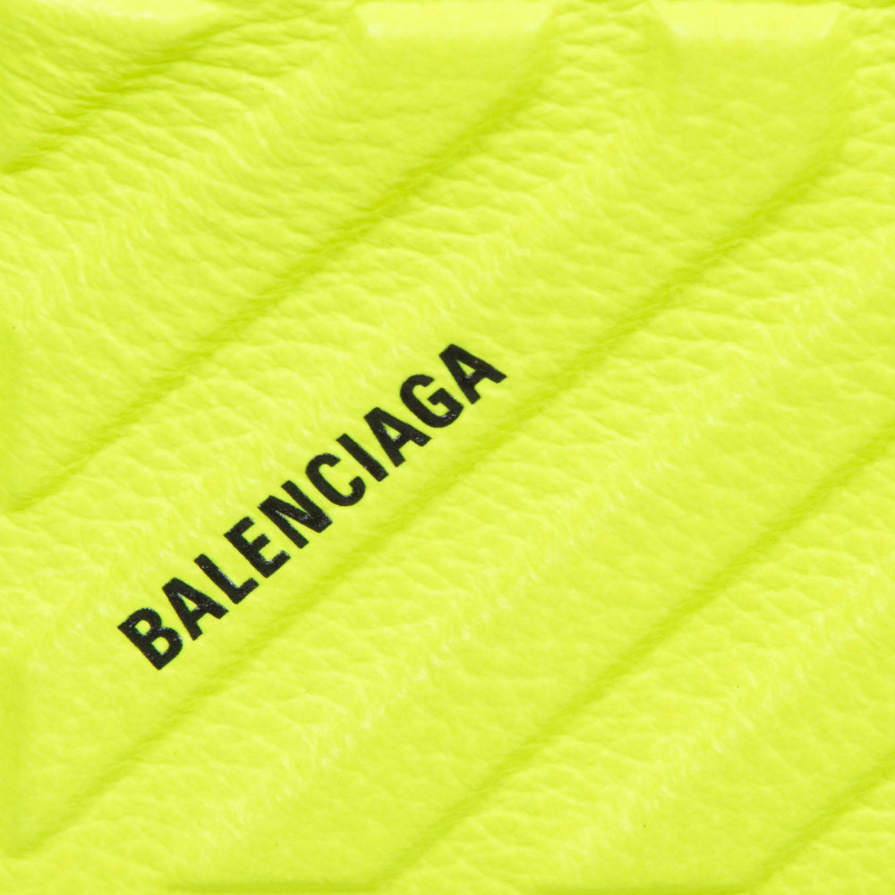 Balenciaga Yellow Leather Car Long Card Holder