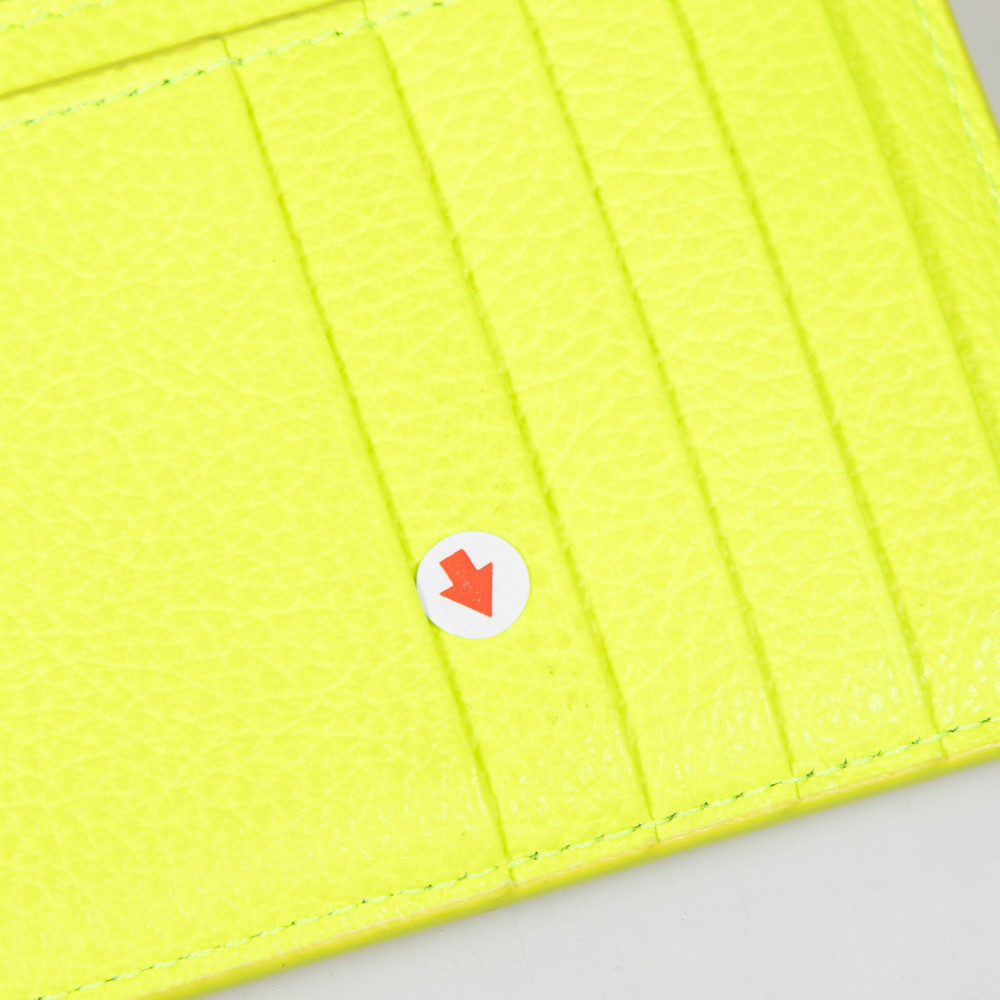 Balenciaga Yellow Leather Car Long Card Holder