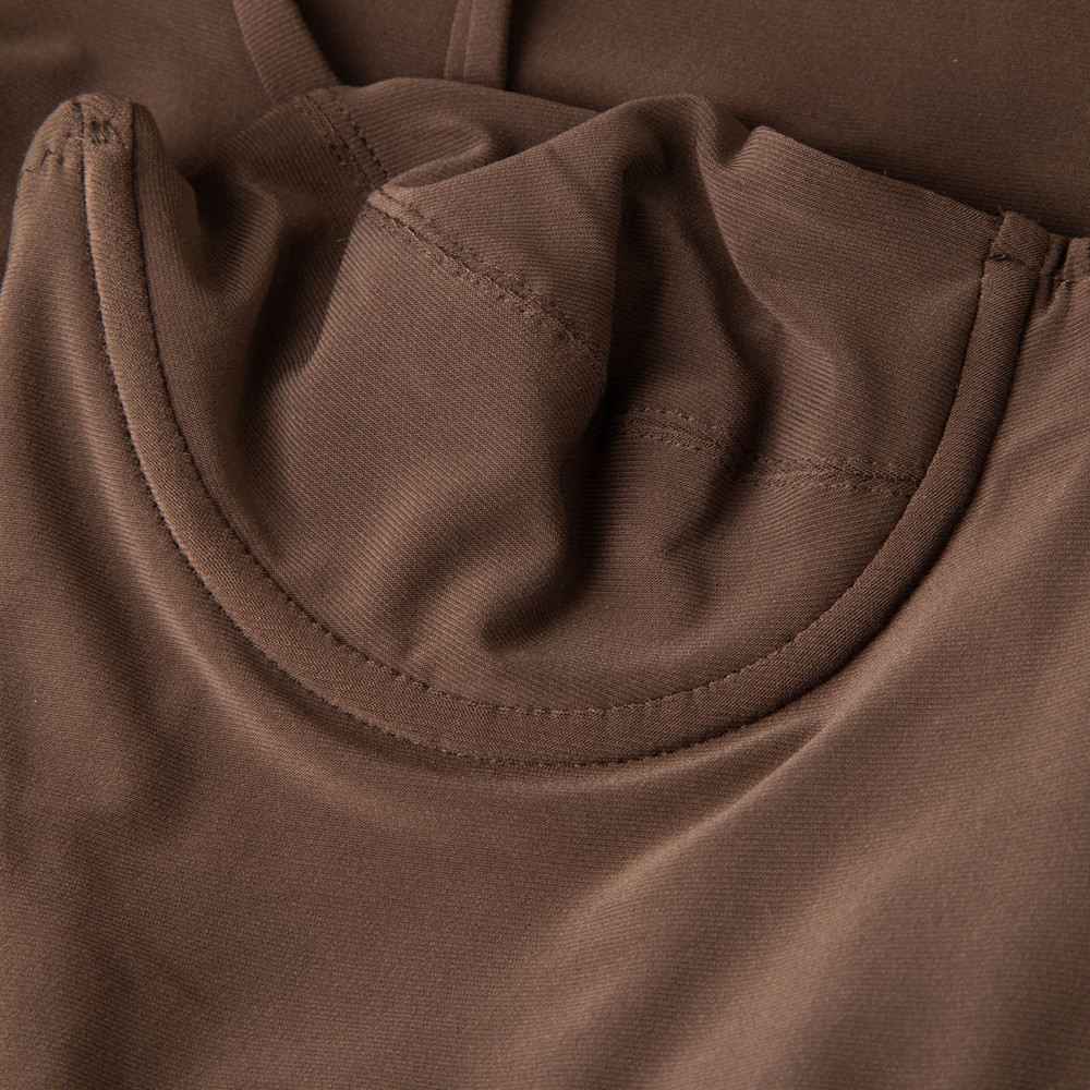 Norma Kamali Chocolate Brown Underwire Fishtail Gown