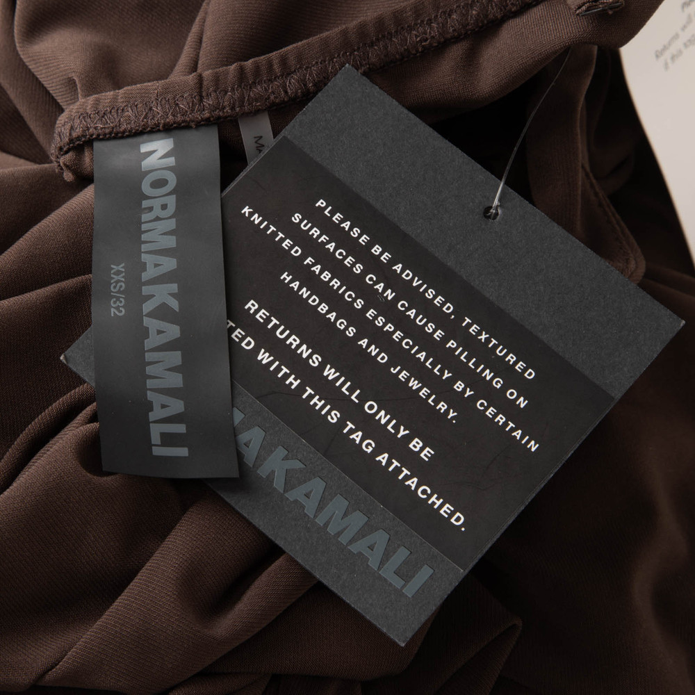 Norma Kamali Chocolate Brown Underwire Fishtail Gown