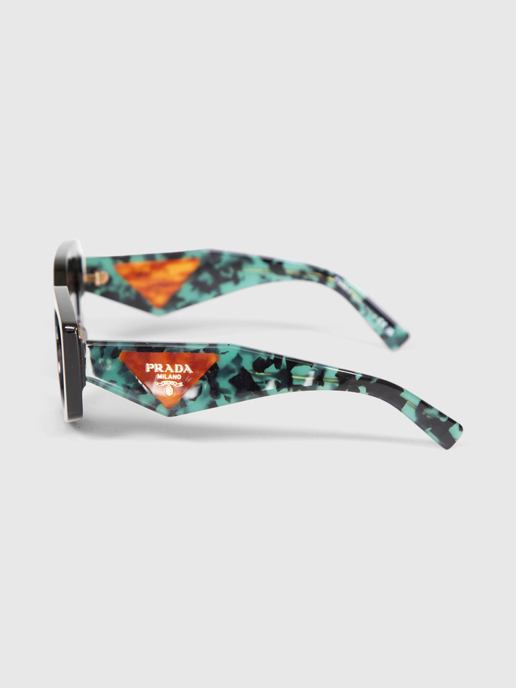 Prada Tortoiseshell Irregular Sunglasses