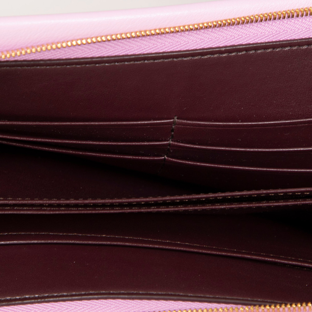 Mulberry Purple Leather Iris Wallet on Chain