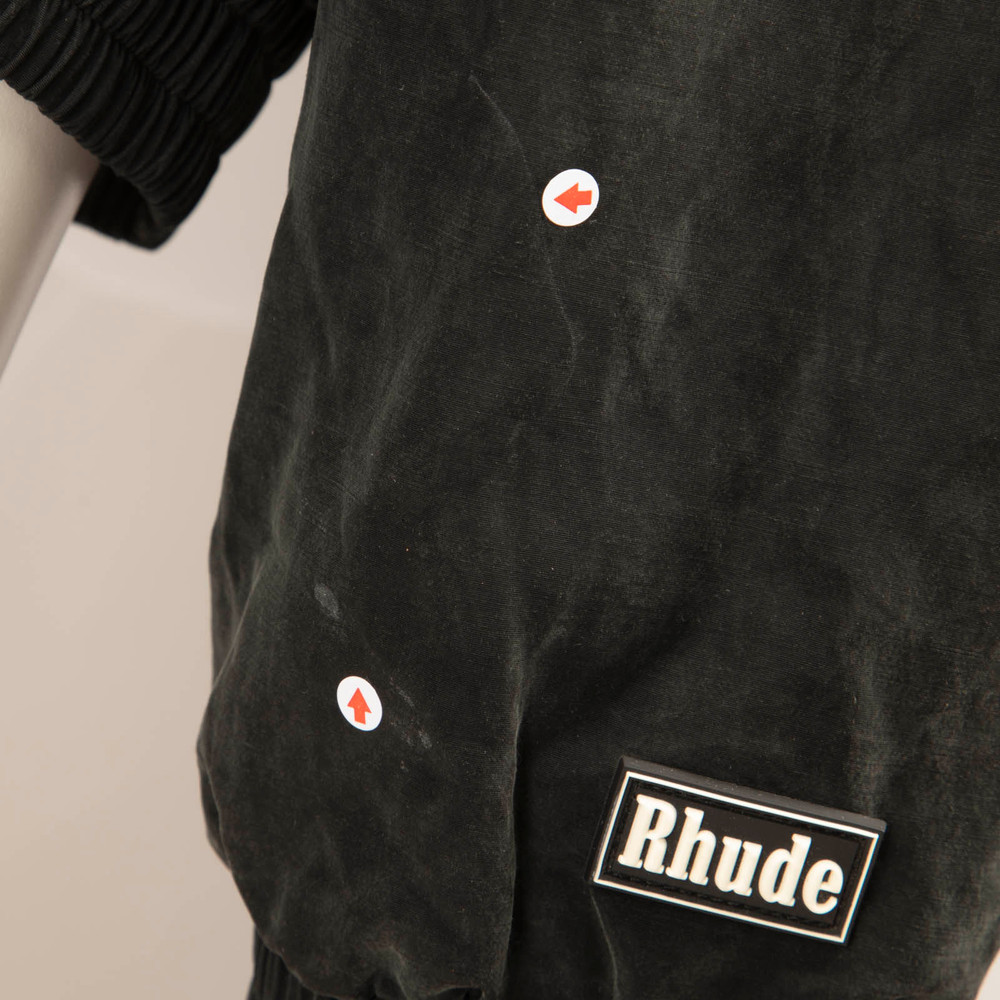 Rhude Black Zip Up Bomber Jacket