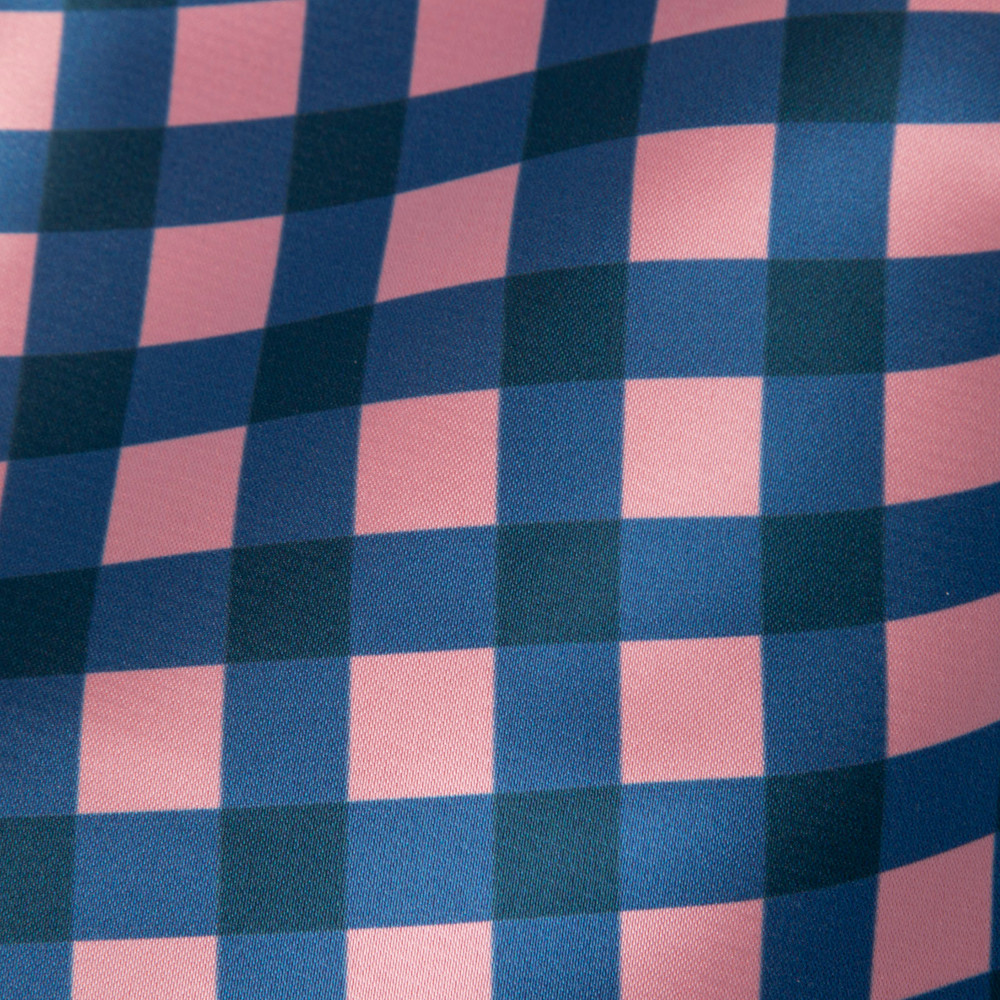 Versace Blue & Pink Check Coat