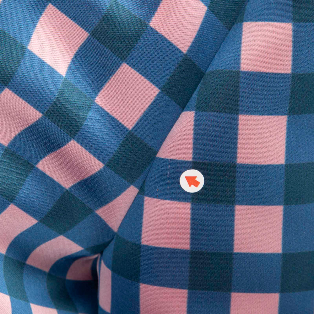 Versace Blue & Pink Check Coat