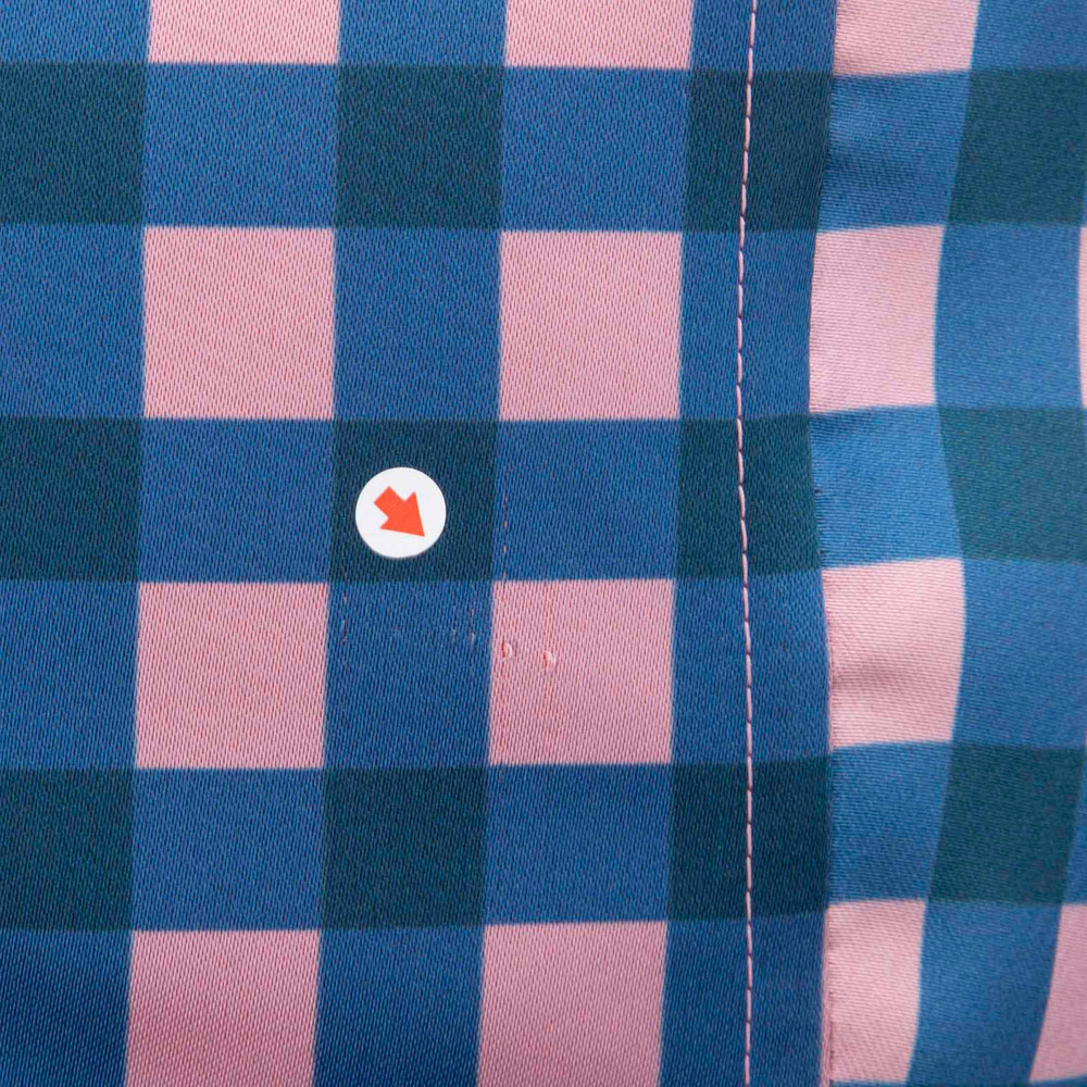 Versace Blue & Pink Check Coat