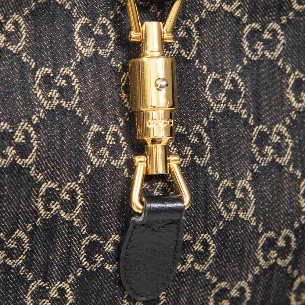 Gucci Black Denim Jackie 1961 Bag