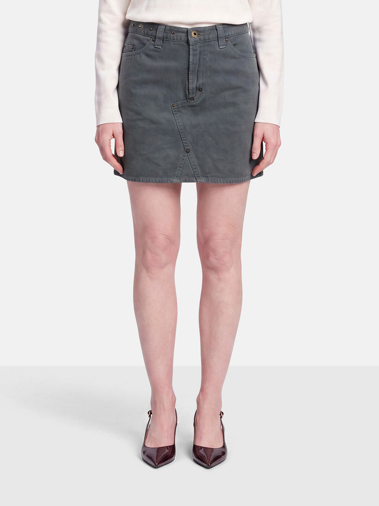 Dolce & Gabbana Grey Denim Mini Skirt