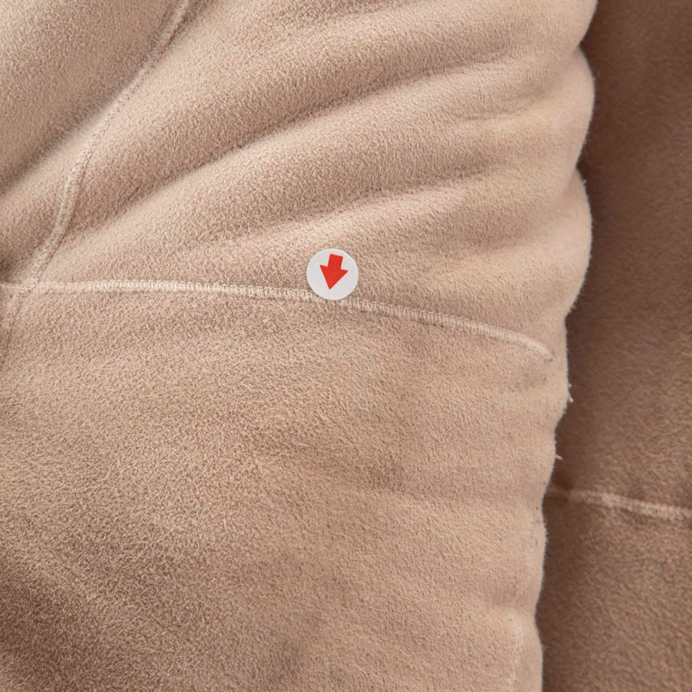 Longchamp Beige Shearling Mid Length Coat