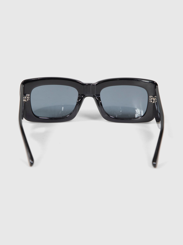 Linda Farrow Black Rectangle Marfa Sunglasses