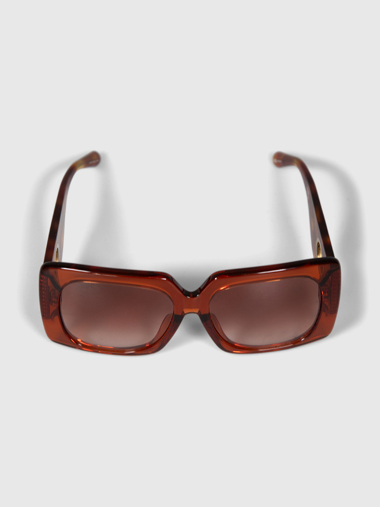 Linda Farrow Orange Oversized Sierra Sunglasses