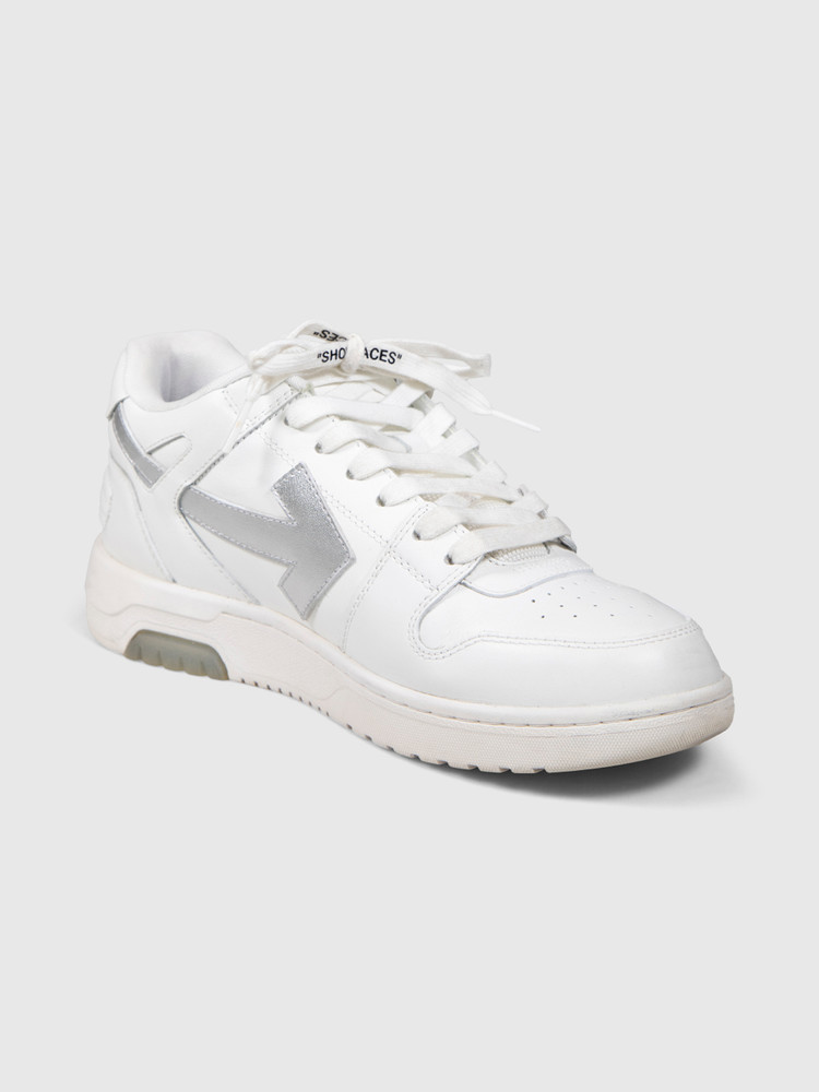 Off-White White Leather Silver Arrow Trainers