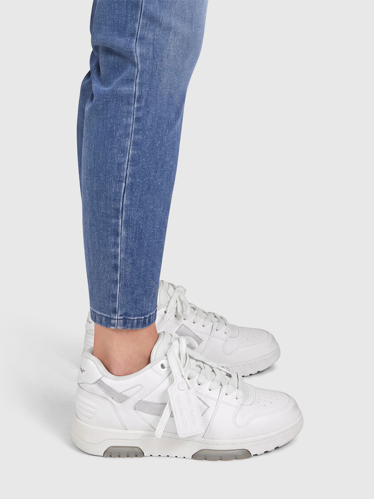 Off-White White Leather Silver Arrow Trainers