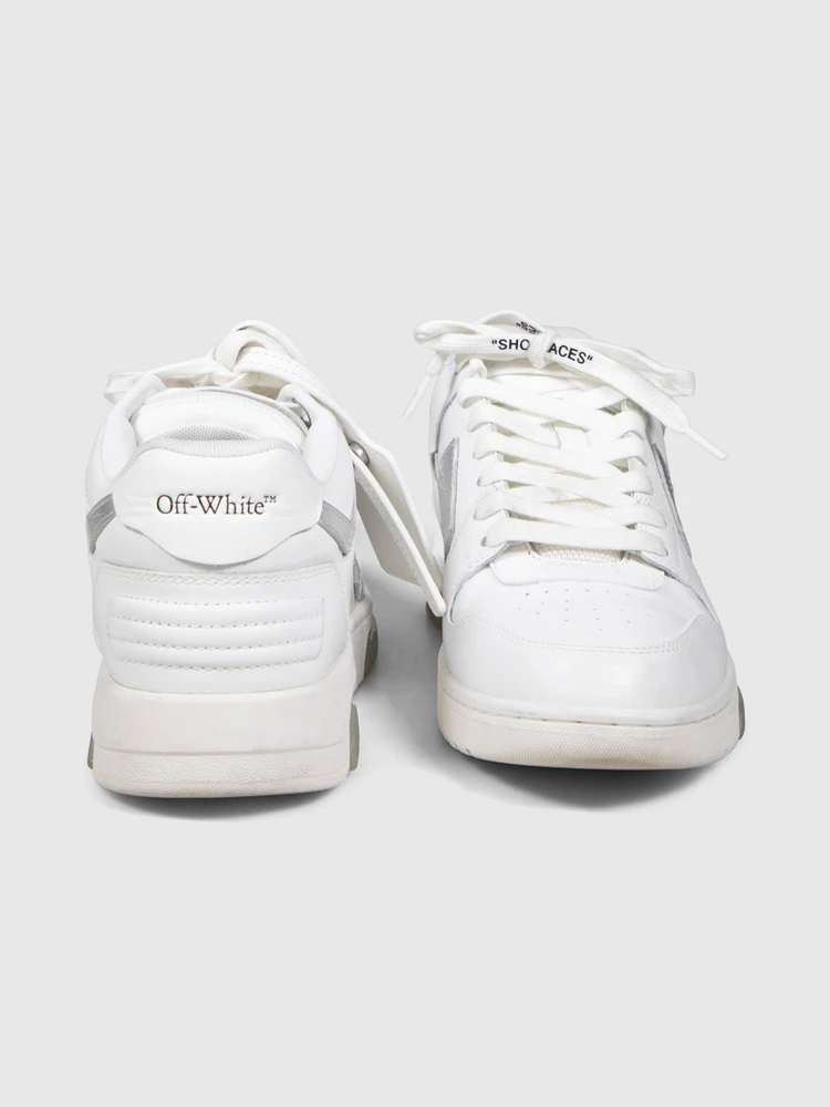 Off-White White Leather Silver Arrow Trainers