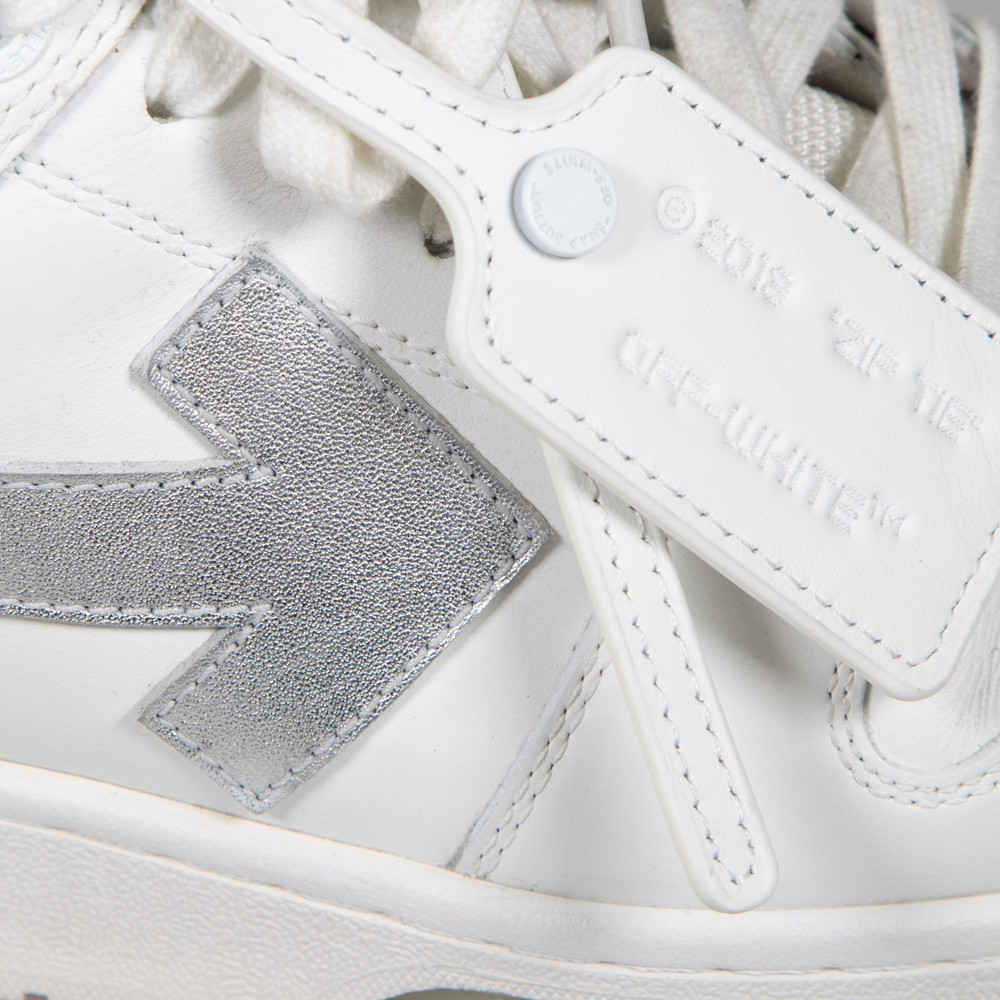 Off-White White Leather Silver Arrow Trainers