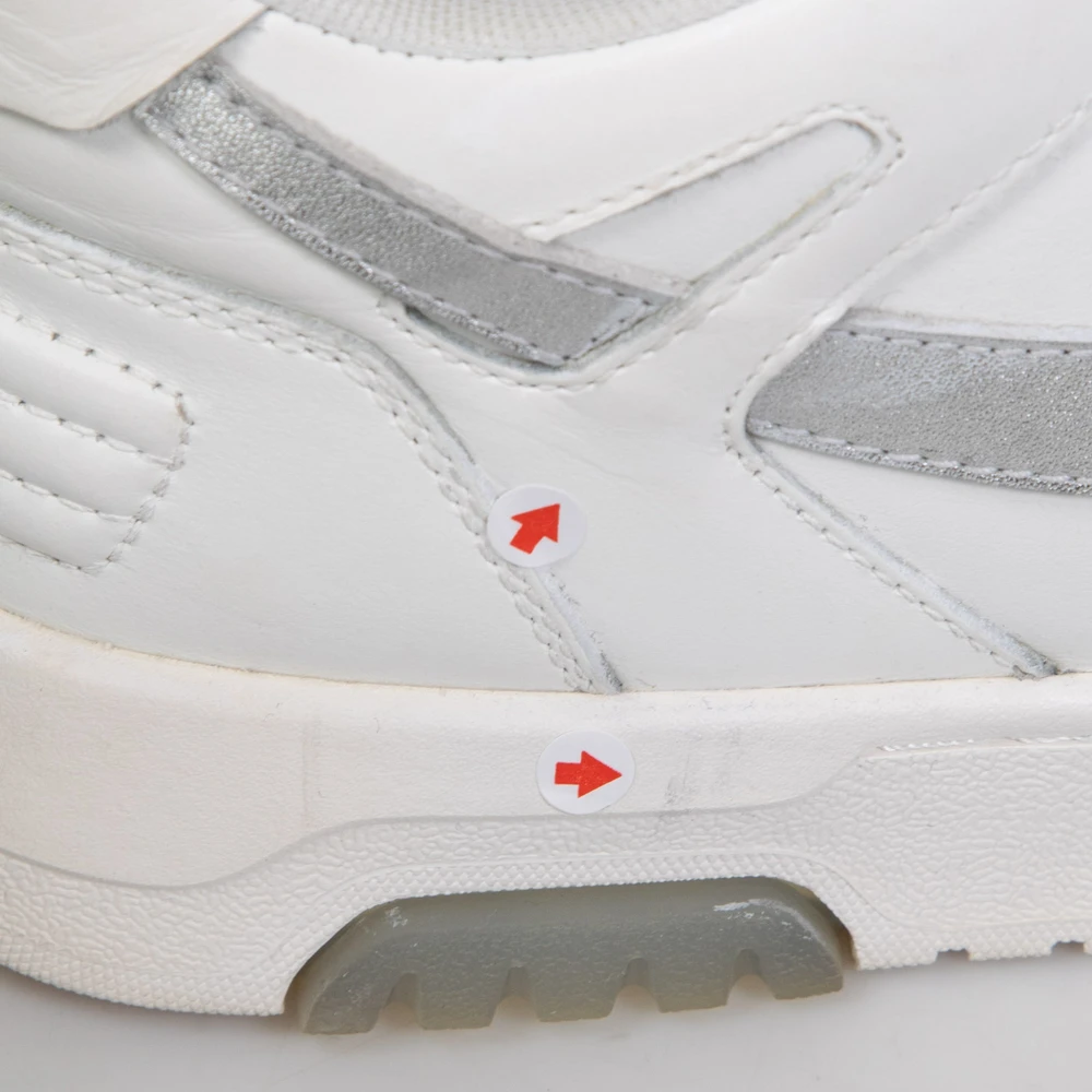 Off-White White Leather Silver Arrow Trainers