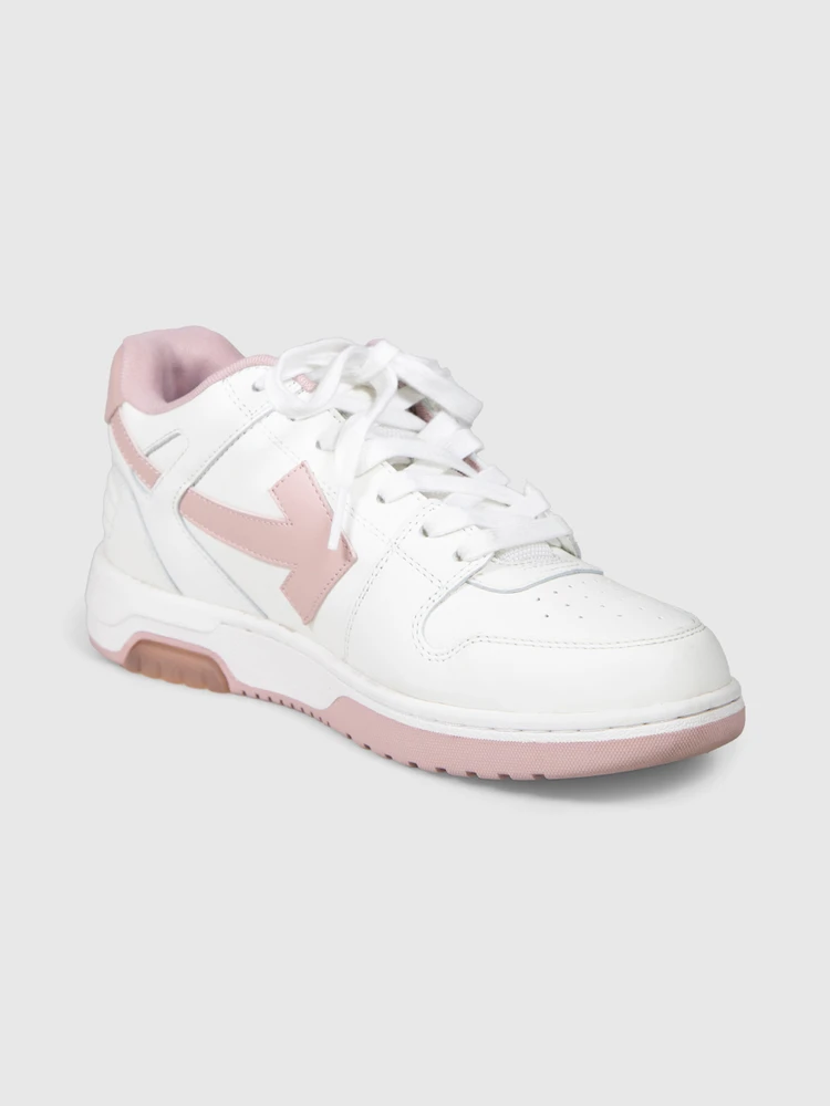 Off-White White & Pink Leather Trainers