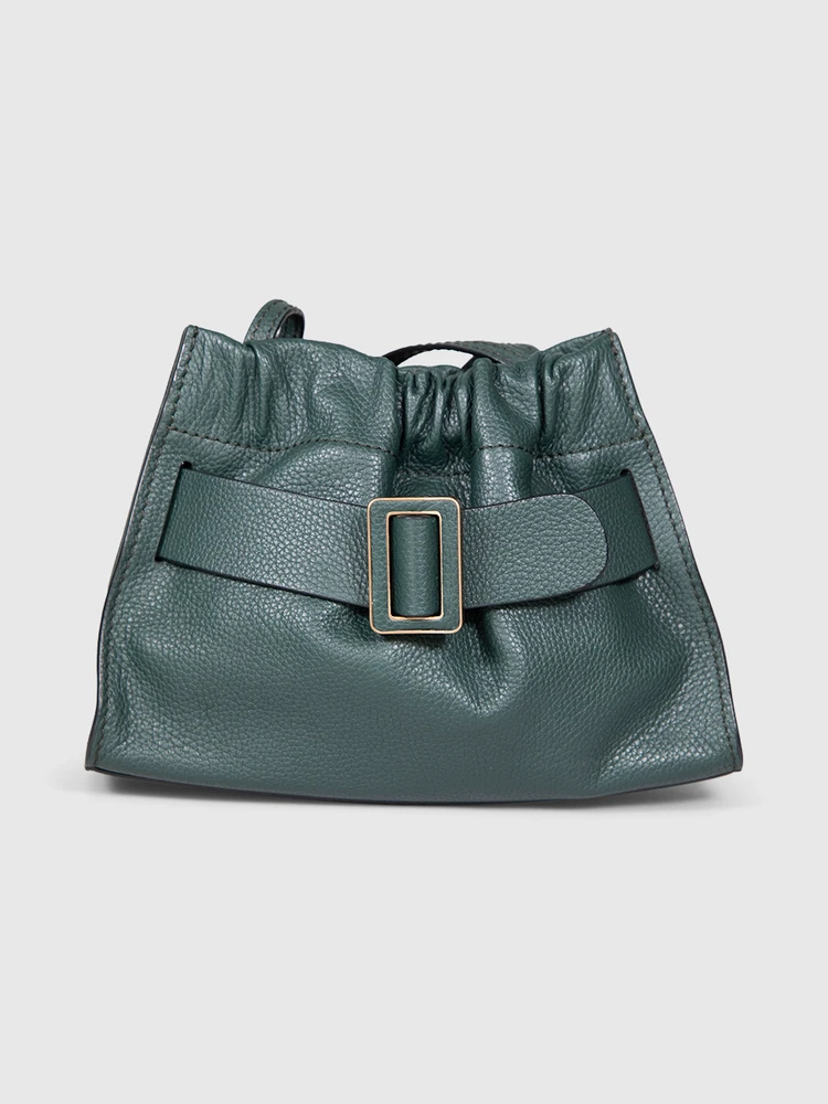 Boyy Green Square Scrunchy Soft Bag