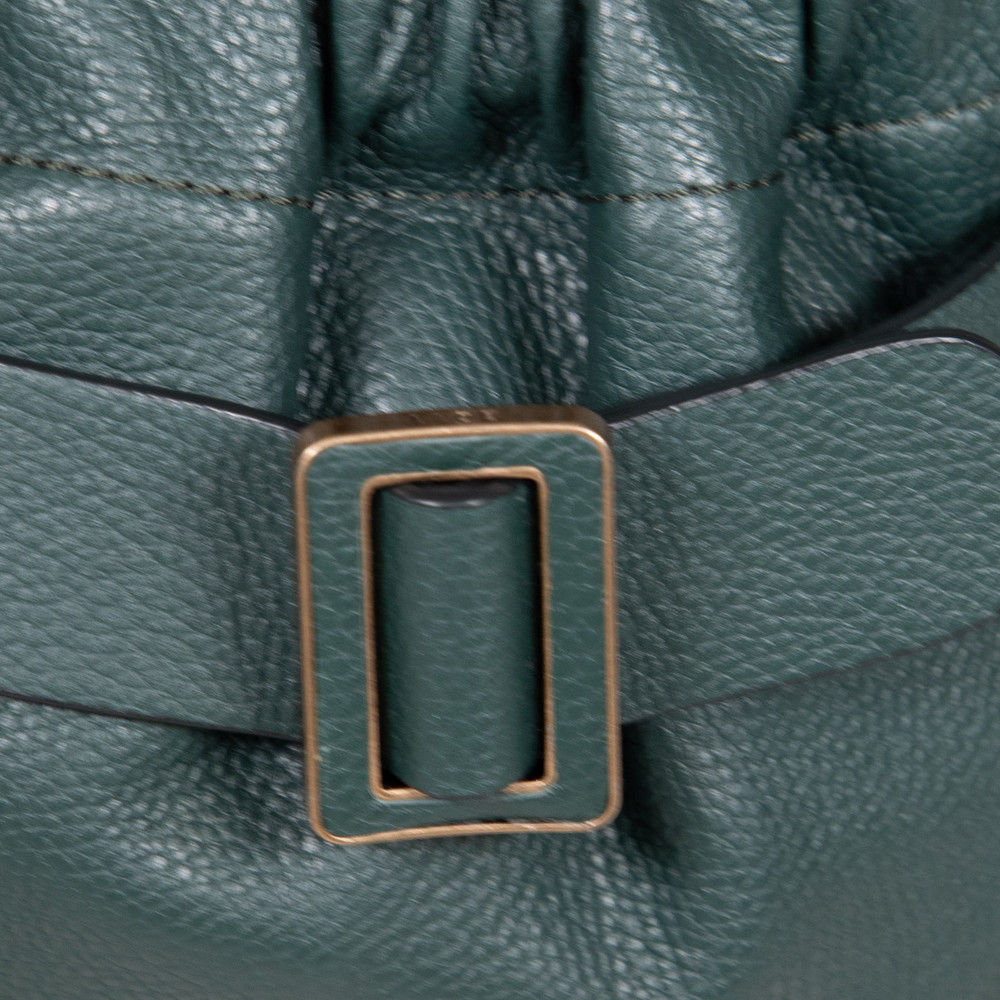 Boyy Green Square Scrunchy Soft Bag