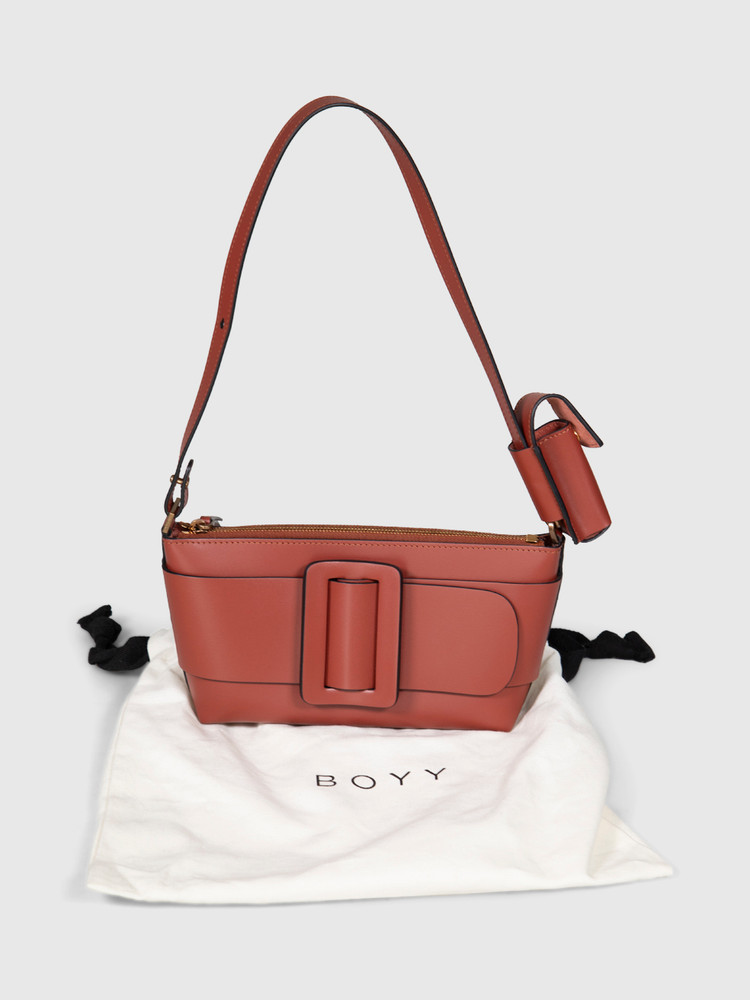 Boyy Pomodoro Pouchette Leather Buckle Bag