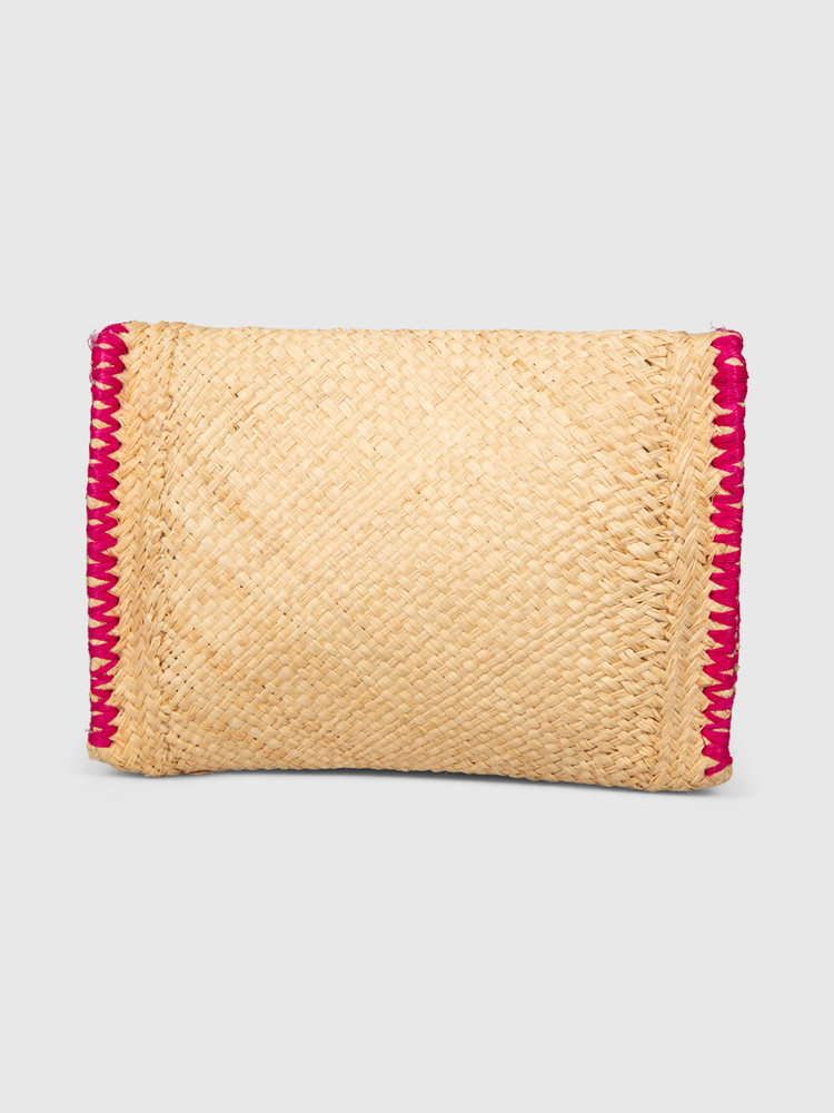 Anya Hindmarch Beige Beaded Anchor Clutch