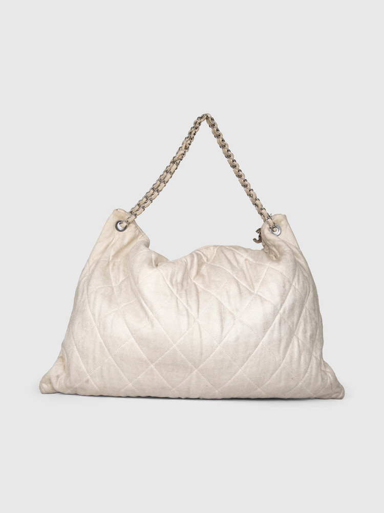 Chanel 2008 Quilted Jersey LA Chain Shoulder Bag