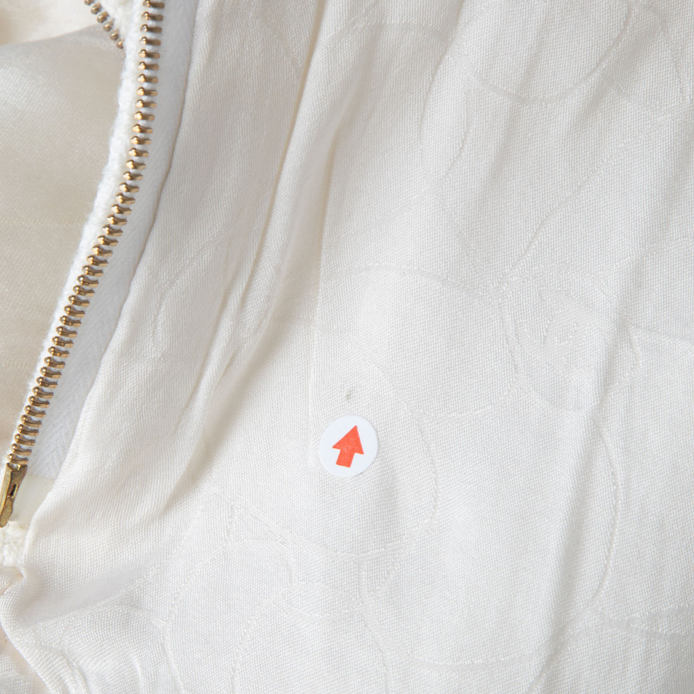 Chanel Spring 2007 White Boucle Tweed Zip Up Top